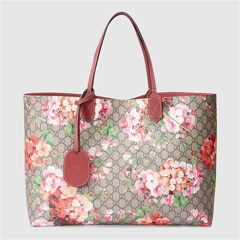 gucci reversible gg blooms medium tote|Gucci reversible tote uk.